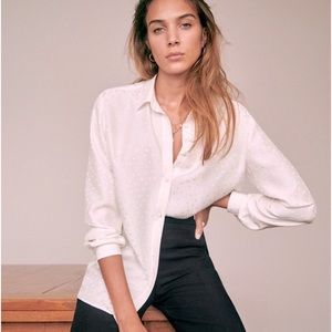 Sezane Ann Shirt 100% Silk